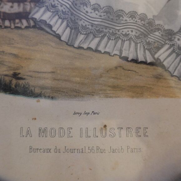 Leroy Imp Paris Oval Framed Print La Mode Illustree Bureaux Du Journal * - Picture 6 of 14